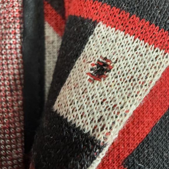 Diane von Furstenberg Sweater Knit Jacket 12 Red Black Geometric Retro Pin Up - Picture 10 of 13